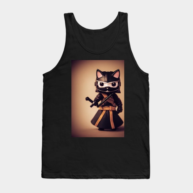 Ninja Cat Toy Tank Top by Happy Woofmas